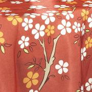 Toalha de Mesa Redonda 160cm - Sakura Vermelho - Dui Design