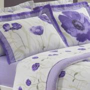 Jogo de Cama Casal Percal 180 fios 100% Algodo - Salom Lils - Dui Design