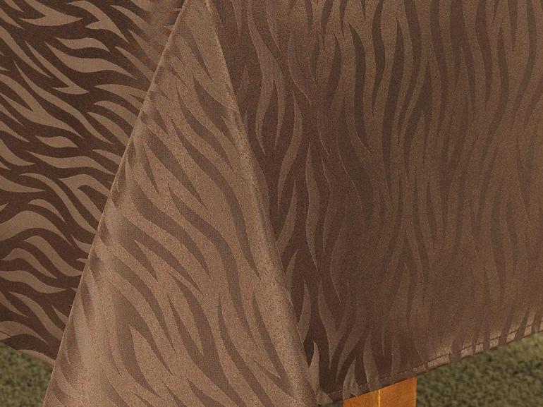 Toalha de Mesa Fcil de Limpar Retangular 6 Lugares 160x220cm - Savana Chocolate - Dui Design