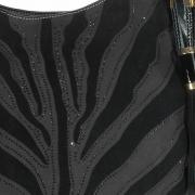 Bolsa de Ombro em Couro Natural (60%) - Savana Preto - Velina Fabbiano