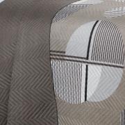 Kit: 1 Cobre-leito Casal Bouti de Microfibra Ultrasonic Estampada + 2 Porta-travesseiros - Seatle Taupe - Dui Design