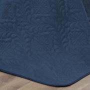 Kit: 1 Cobre-leito Casal Bouti de Microfibra Ultrasonic  + 2 Porta-travesseiros - Serenity Azul Stone - Dui Design
