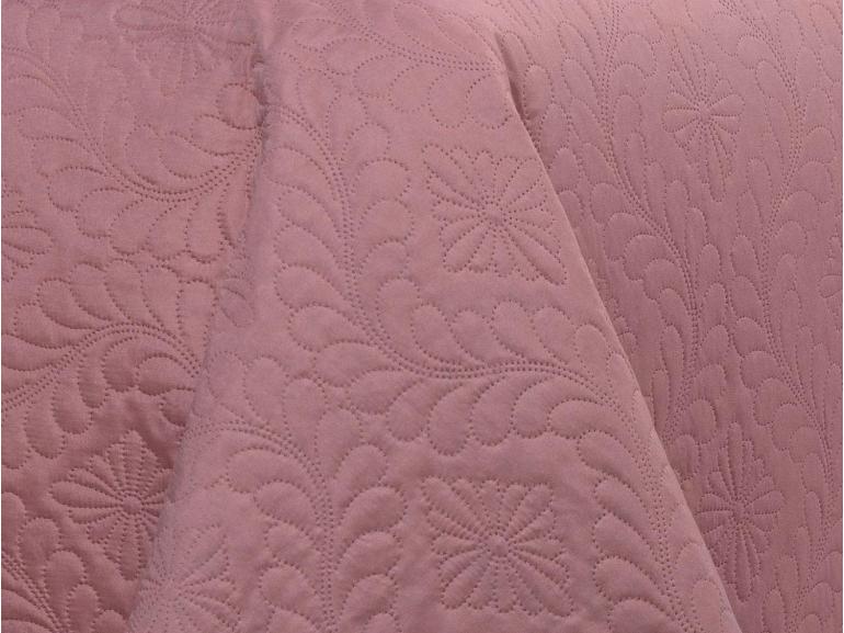 Kit: 1 Cobre-leito Casal Bouti de Microfibra Ultrasonic  + 2 Porta-travesseiros - Serenity Rosa Vintage - Dui Design