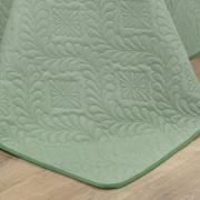 Kit: 1 Cobre-leito King Bouti de Microfibra Ultrasonic  + 2 Porta-travesseiros - Serenity Verde Celadon - Dui Design