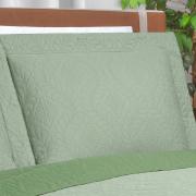 Kit: 1 Cobre-leito King Bouti de Microfibra Ultrasonic + 2 Porta-travesseiros - Serenity Verde Celadon - Dui Design