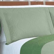 Kit: 1 Cobre-leito King Bouti de Microfibra Ultrasonic + 2 Porta-travesseiros - Serenity Verde Celadon - Dui Design