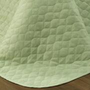 Kit: 1 Cobre-leito Casal + 2 porta-travesseiros Cetim 300 fios Jacquard - Sevilha Verde - Dui Design