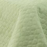 Kit: 1 Cobre-leito Queen + 2 porta-travesseiros Cetim 300 fios Jacquard - Sevilha Verde - Dui Design
