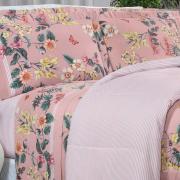 Jogo de Cama King Percal 180 fios - Shirley Rosa - Dui Design