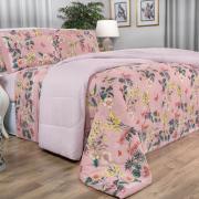 Edredom King Percal 180 fios - Shirley Rosa - Dui Design