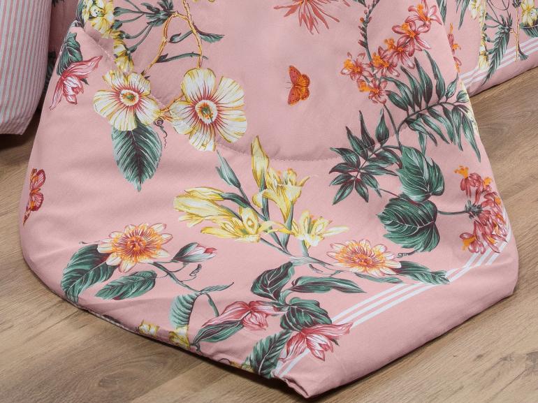 Edredom King Percal 180 fios - Shirley Rosa - Dui Design