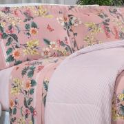 Edredom King Percal 180 fios - Shirley Rosa - Dui Design