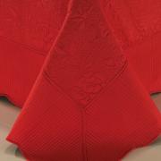 Kit: 1 Cobre-leito Solteiro Bouti Bordada de Microfibra + 1 Porta-travesseiro - Shiva Vermelho - Dui Design
