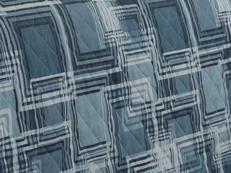 Enxoval Casal com Cobre-leito 7 peas 150 fios - Sidney Azul - Dui Design