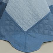 Kit: 1 Cobre-leito Casal Bouti de Microfibra Ultrasonic + 2 Porta-travesseiros - Sierra Azul - Dui Design