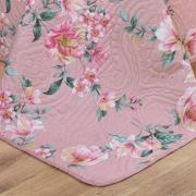 Kit: 1 Cobre-leito King Bouti de Microfibra Ultrasonic Estampada + 2 Porta-travesseiros - Simone Rosa Velho - Dui Design