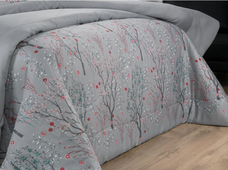 Jogo de Cama Casal Cetim 300 fios - Sonique Cinza - Dui Design