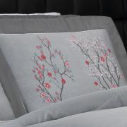 Jogo de Cama Casal Cetim 300 fios - Sonique Cinza - Dui Design