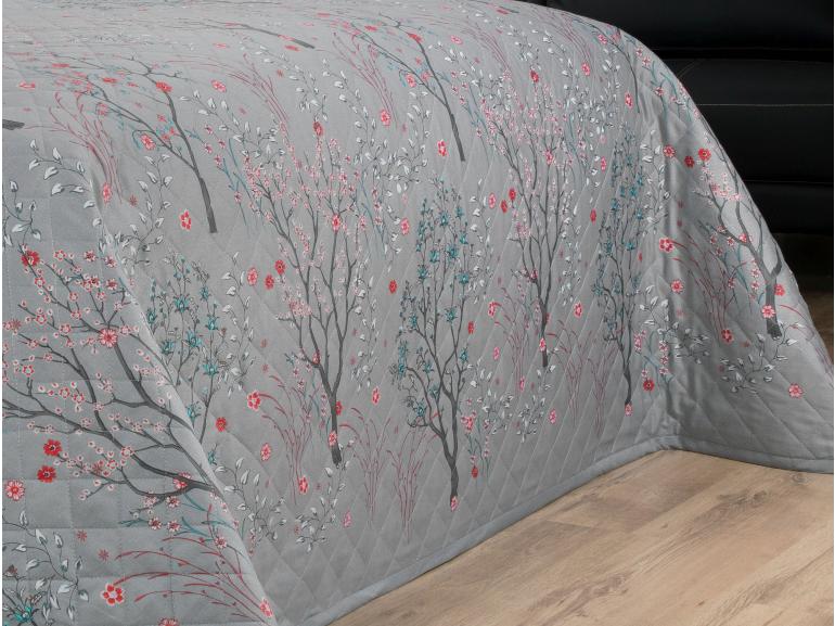 Kit: 1 Cobre-leito Queen + 2 porta-travesseiros Cetim 300 fios - Sonique Cinza - Dui Design