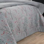 Edredom Solteiro Cetim 300 fios - Sonique Cinza - Dui Design