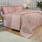 Jogo de Cama Queen Cetim 300 fios - Sonique Ros - Dui Design