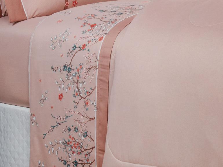 Jogo de Cama Queen Cetim 300 fios - Sonique Ros - Dui Design