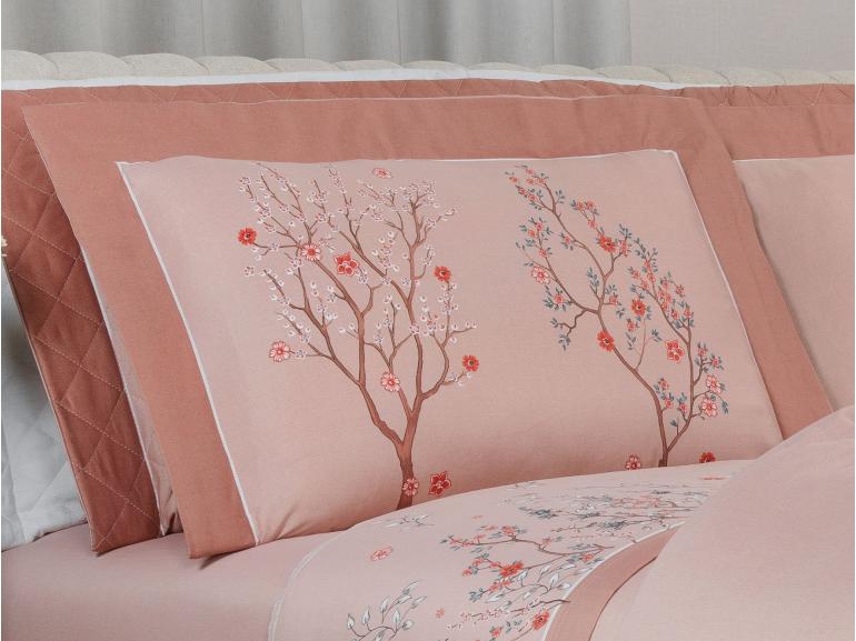 Jogo de Cama Queen Cetim 300 fios - Sonique Ros - Dui Design