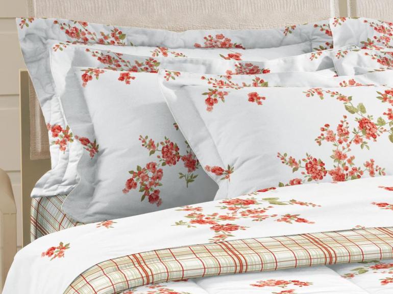 Jogo de Cama Queen 150 fios 100% Algodo - Sophia - Teka