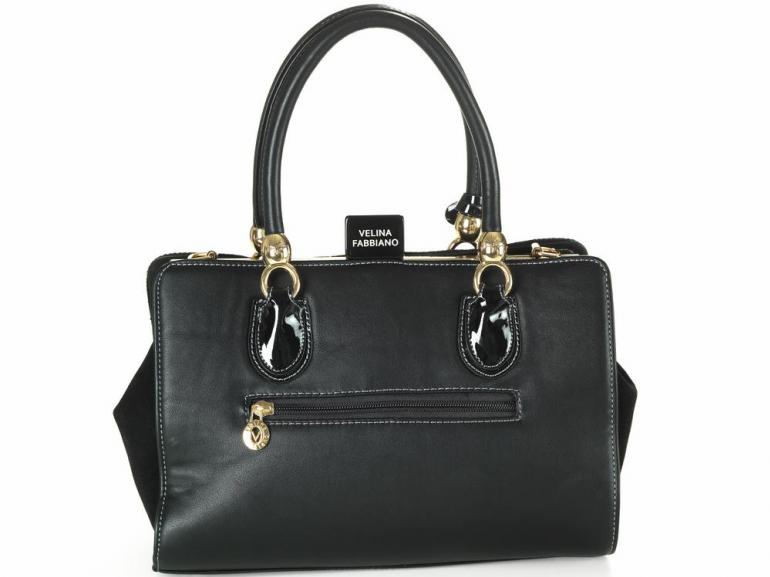 Bolsa Estruturada em Couro Natural (50%) - Sophie Preto - Velina Fabbiano