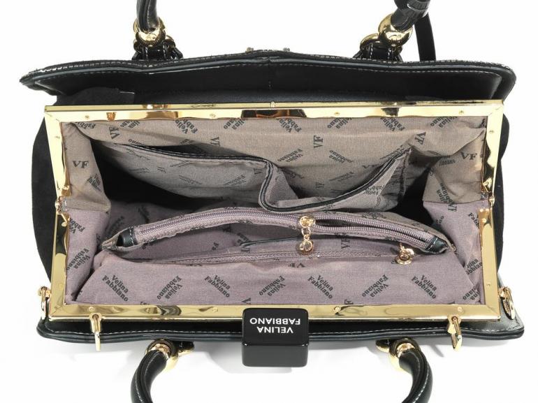 Bolsa Estruturada em Couro Natural (50%) - Sophie Preto - Velina Fabbiano