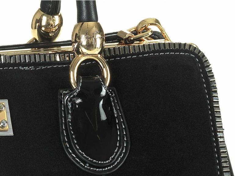 Bolsa Estruturada em Couro Natural (50%) - Sophie Preto - Velina Fabbiano