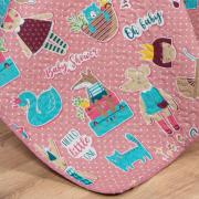 Kit: 1 Cobre-leito Casal Kids Bouti de Microfibra Ultrasonic Estampada + 2 Porta-travesseiros - Sticker Love - Dui Design