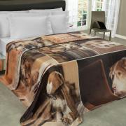 Cobertor Avulso Solteiro Flanelado com Estampa Digital 300 gramas/m - Student Dog - Dui Design