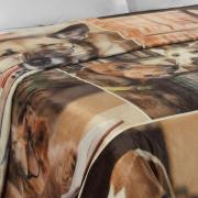Cobertor Avulso Solteiro Flanelado com Estampa Digital 300 gramas/m - Student Dog - Dui Design