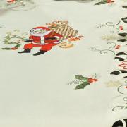Trilho de Mesa Natal com Bordado Richelieu 45x170cm - Surpresa Natural - Dui Design