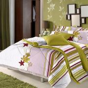 Kit: 1 Cobre-leito Casal + 2 Porta-travesseiros 100% algodo - Talya Verde Musgo - Sultan