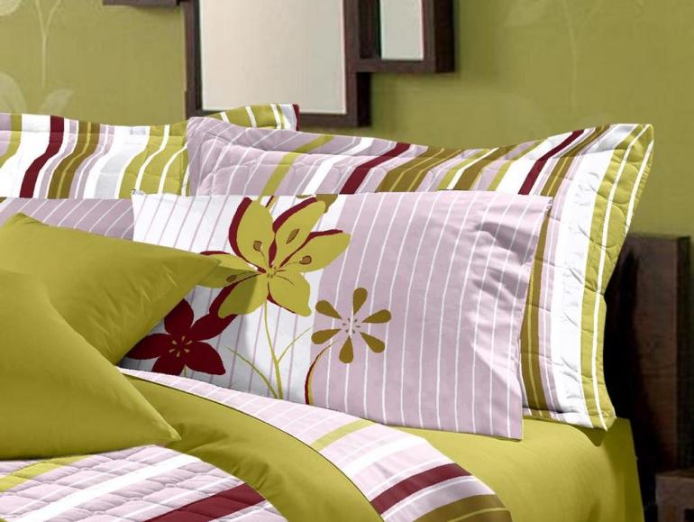 Jogo de Cama Solteiro 100% algodo - Talya Verde Musgo - Sultan