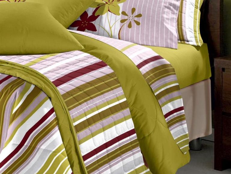 Jogo de Cama Solteiro 100% algodo - Talya Verde Musgo - Sultan