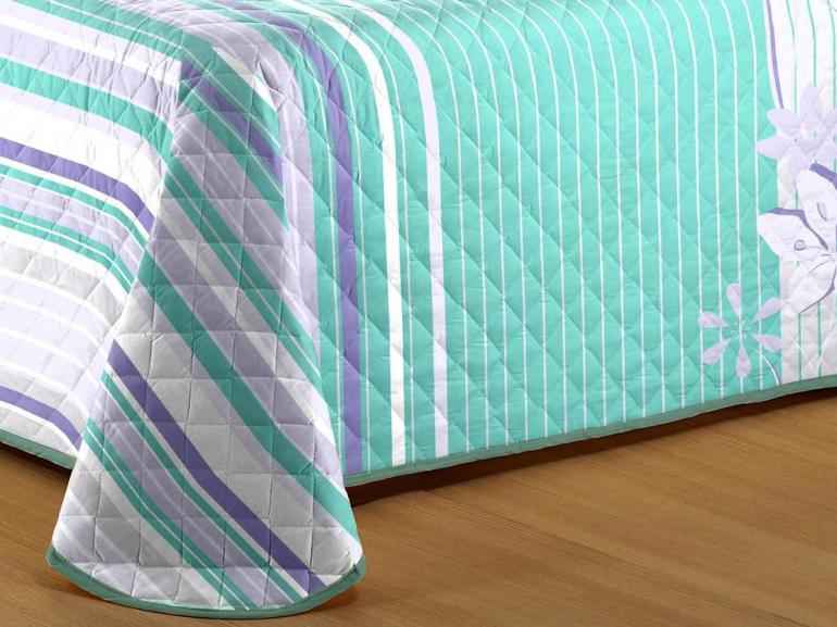 Jogo de Cama Casal 100% algodo - Talya Verde gua - Sultan