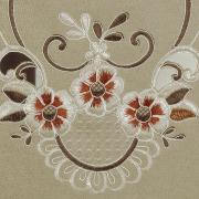 Trilho de Mesa com Bordado Richelieu 45x170cm Avulso - Teresa Bege - Dui Design