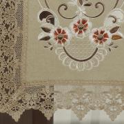 Trilho de Mesa com Bordado Richelieu 45x170cm Avulso - Teresa Bege - Dui Design