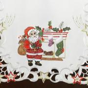 Trilho de Mesa Natal com Bordado Richelieu 45x170cm - Ternura Branco - Dui Design