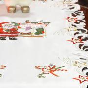 Trilho de Mesa Natal com Bordado Richelieu 45x170cm - Ternura Branco - Dui Design