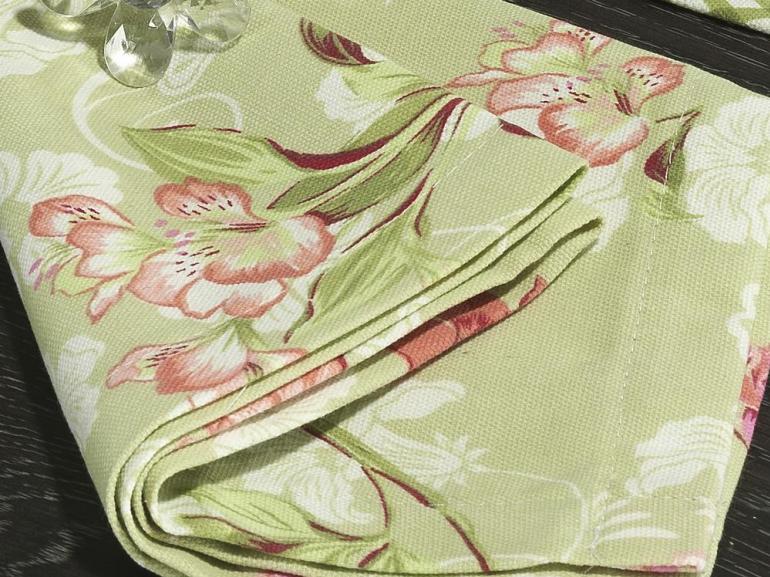 Jogo Americano 4 Lugares (4 peas) com Barra Aplicada 35x50cm - Thalia Verde - Dui Design