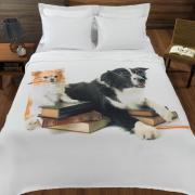 Cobertor Avulso Queen Flanelado com Estampa Digital - The Dogs - Dui Design