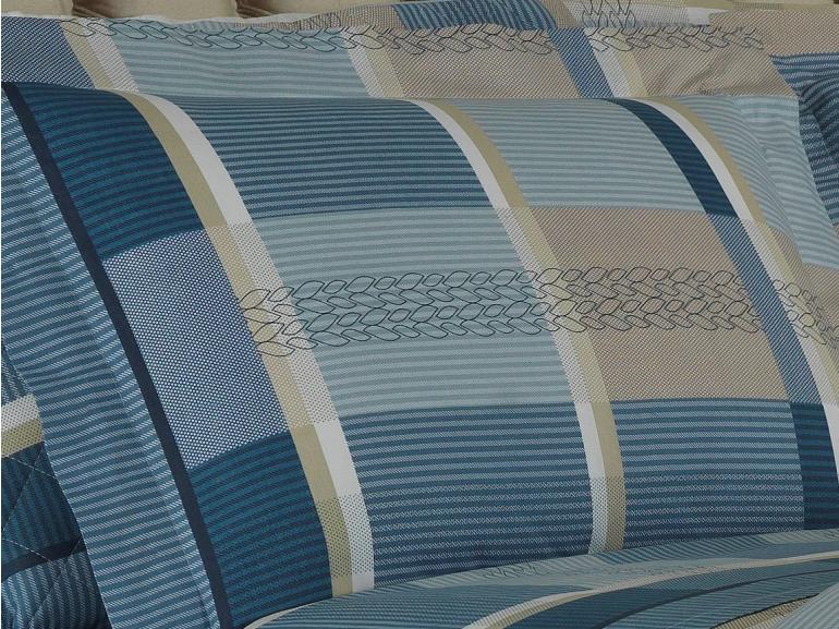 Jogo de Cama Casal 150 fios - Titanium Azul - Dui Design