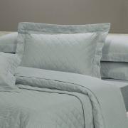 Kit: 1 Cobre-leito Solteiro + 1 porta-travesseiro Cetim 300 fios - Toronto Cinza Azulado - Dui Design