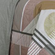 Kit: 1 Cobre-leito Casal + 2 Porta-travesseiros Percal 200 fios - Toronto Noz Moscada - Dui Design