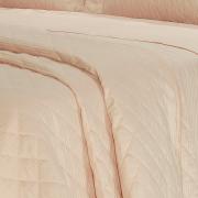 Kit: 1 Cobre-leito Queen + 2 porta-travesseiros Cetim 300 fios - Toronto Nude - Dui Design