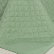 Kit: 1 Cobre-leito Queen + 2 porta-travesseiros Cetim 300 fios - Toronto Verde Celadon - Dui Design
